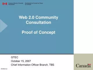 Web 2.0 Community Consultation Proof of Concept