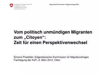 Vom politisch unmündigen Migranten zum „Citoyen“: Zeit für einen Perspektivenwechsel