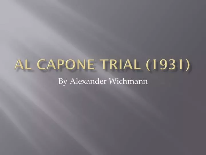 al capone trial 1931