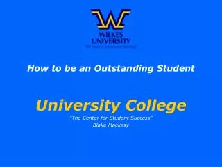 How to be an Outstanding Student