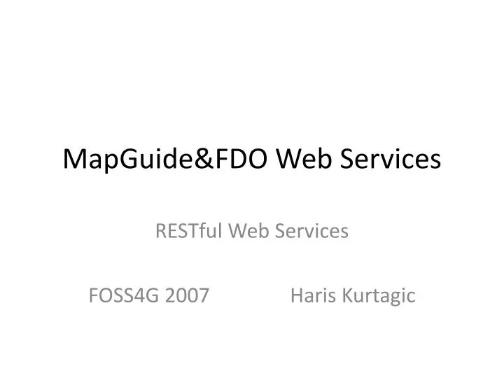 mapguide fdo web services