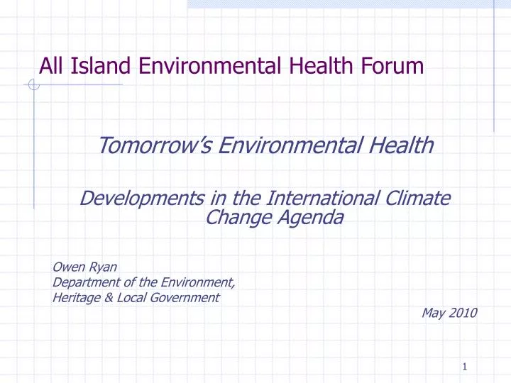 all island environmental health forum