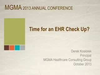 Time for an EHR Check Up?