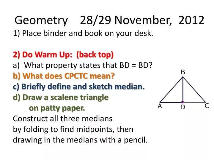geometry 28 29 november 2012