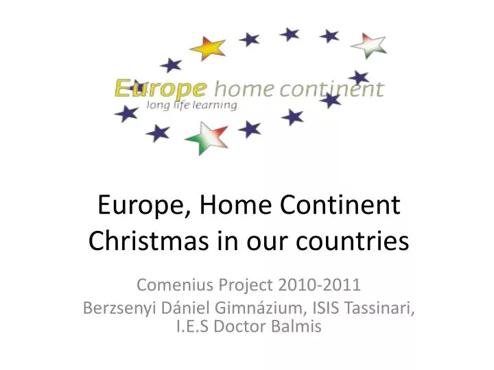 europe home continent christmas in our countries