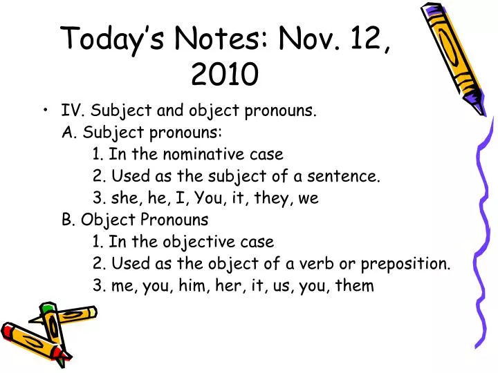 today s notes nov 12 2010