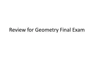Review for Geometry Final Exam