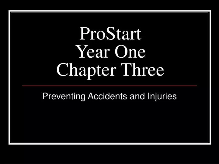 prostart year one chapter three