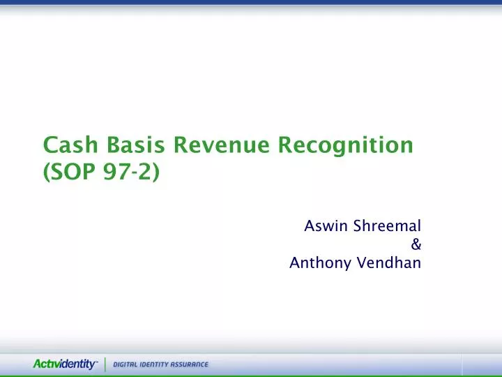 cash basis revenue recognition sop 97 2