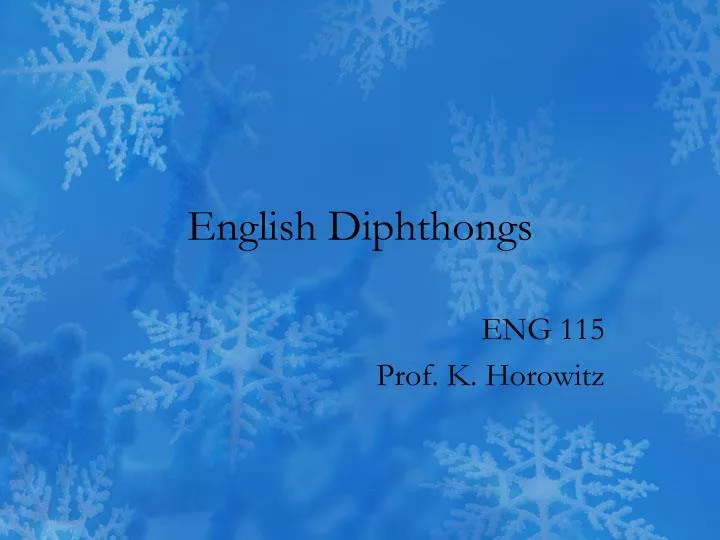 english diphthongs