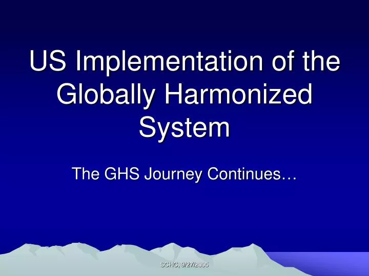 us implementation of the globally harmonized system
