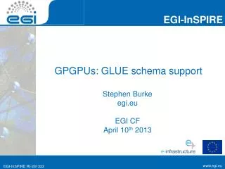 GPGPUs: GLUE schema support