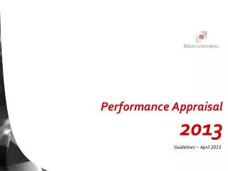 Performance Appraisal 2013