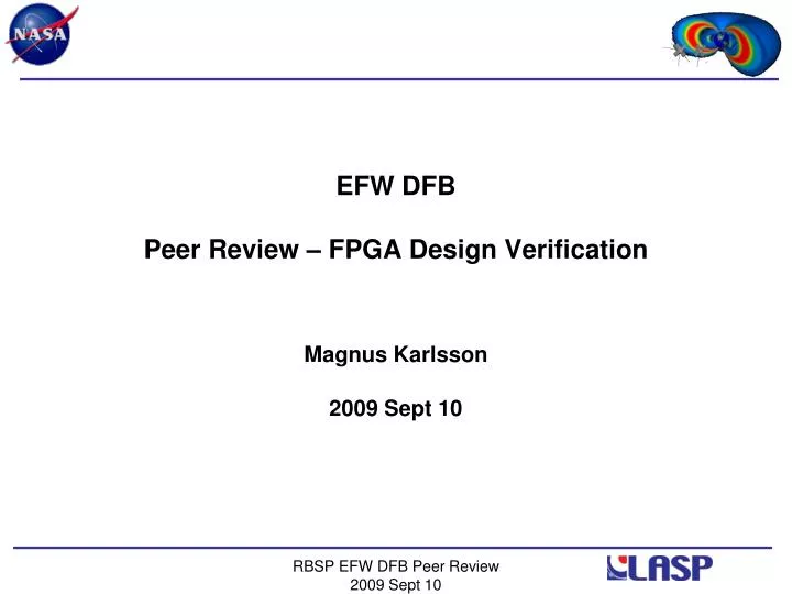 efw dfb peer review fpga design verification