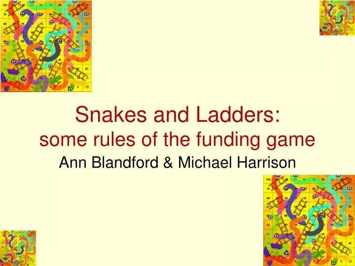 snakes and ladders some rules of the funding game
