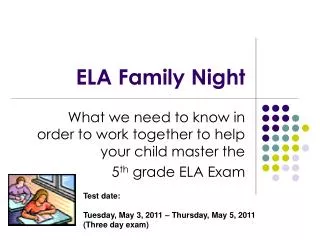 ela family night