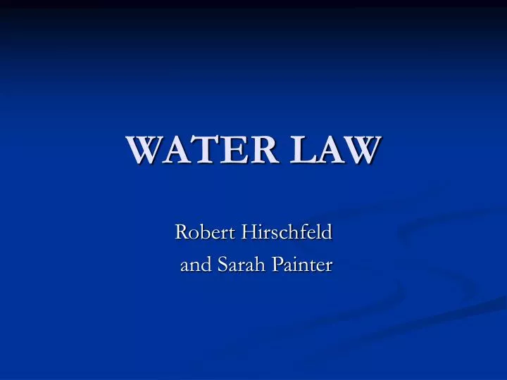 water law