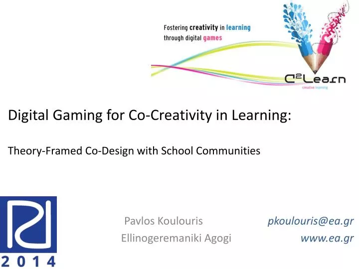 digital gaming for co creativity in learning theory framed co design with school communities