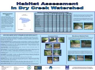 Habitat Assessment in Dry Creek Watershed