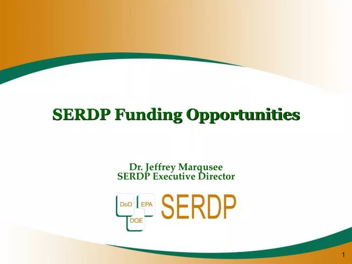 serdp funding opportunities