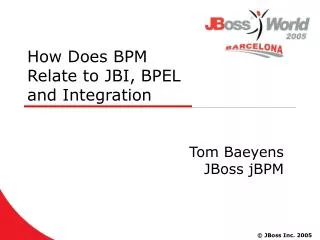 How Does BPM Relate to JBI, BPEL and Integration