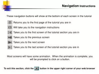 Navigation Instructions