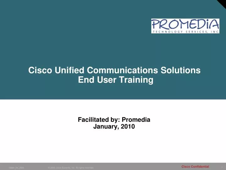 cisco unified communications solutions end user training