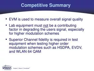 Competitive Summary