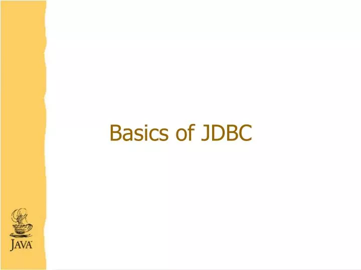basics of jdbc