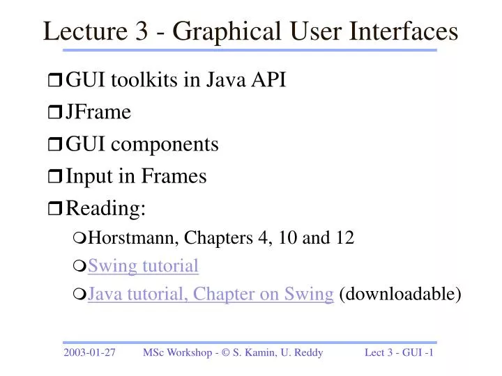 lecture 3 graphical user interfaces