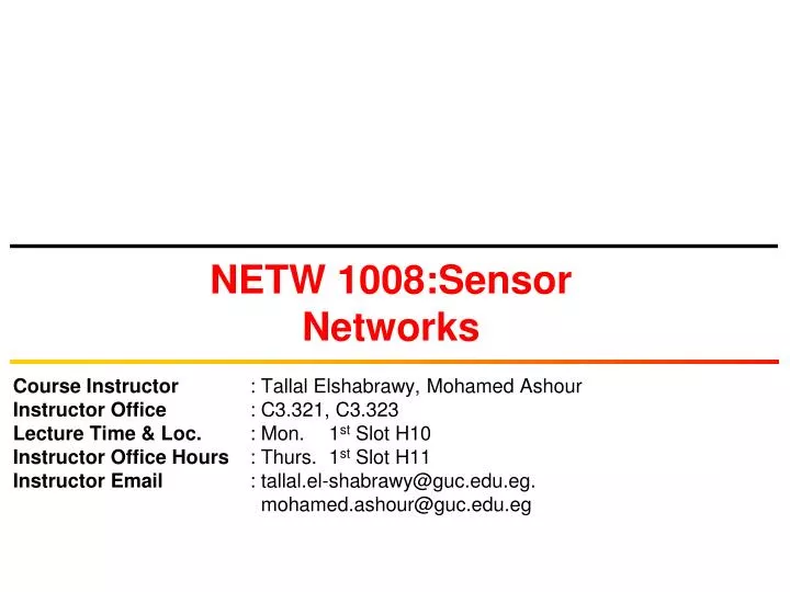 netw 1008 sensor networks
