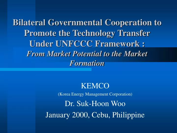 kemco korea energy management corporation dr suk hoon woo january 2000 cebu philippine
