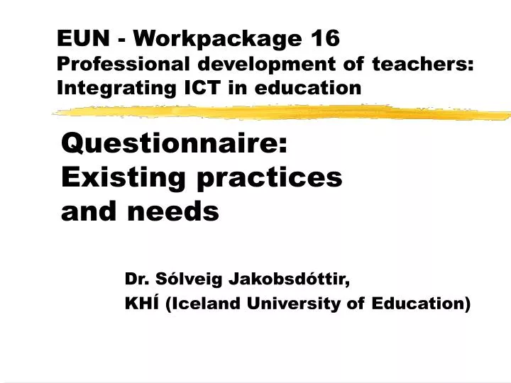 eun workpackage 16 professional development of teachers integrating ict in education