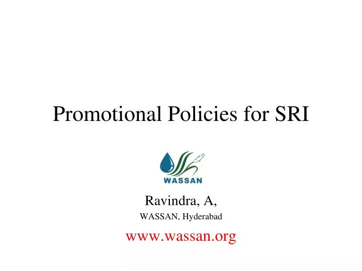 promotional policies for sri