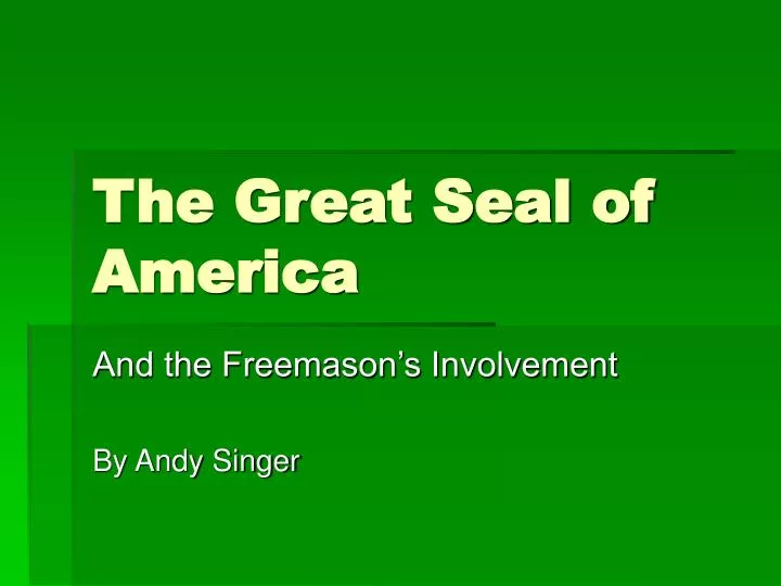 the great seal of america