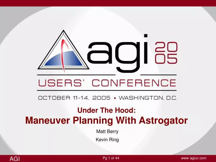 under the hood maneuver planning with astrogator
