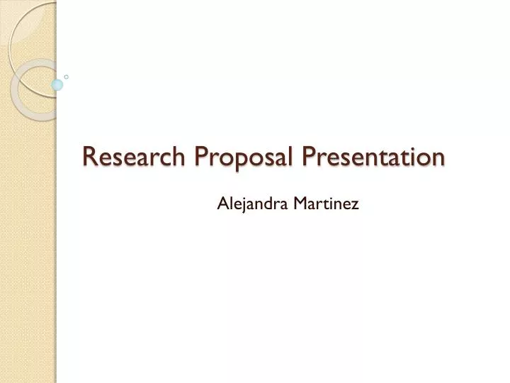 research proposal presentation