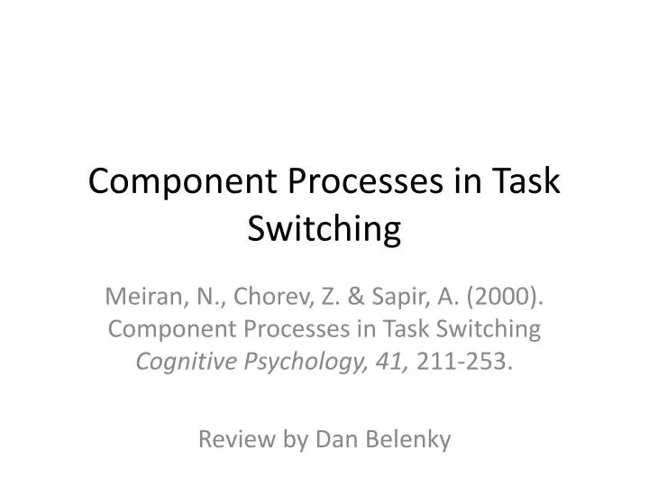 component processes in task switching