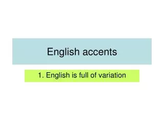 English accents