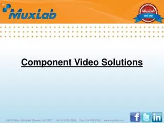 Component Video Solutions