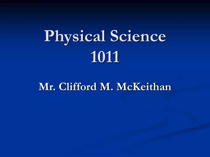 physical science 1011