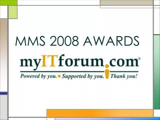 MMS 2008 AWARDS