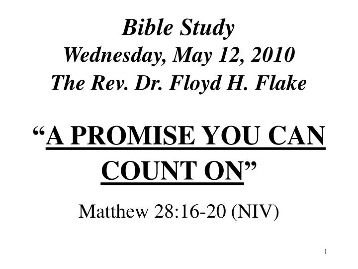 a promise you can count on matthew 28 16 20 niv