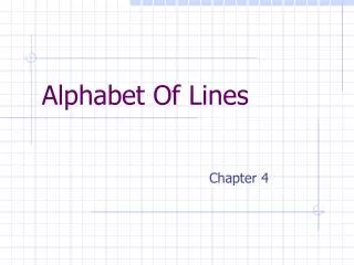 Alphabet Of Lines