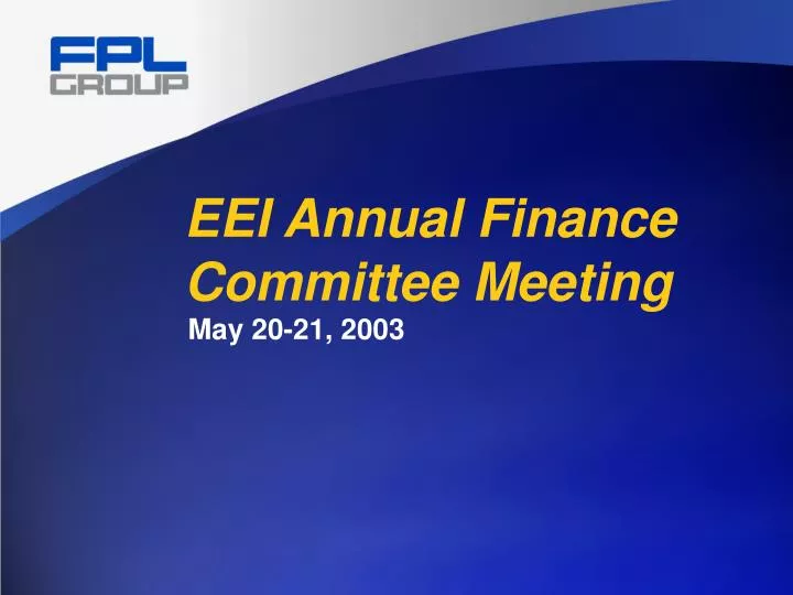 eei annual finance committee meeting