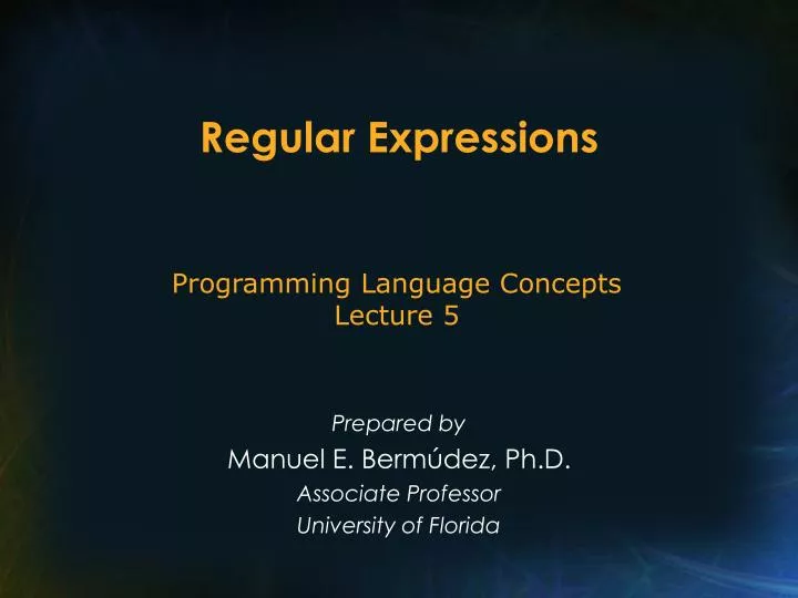 regular expressions