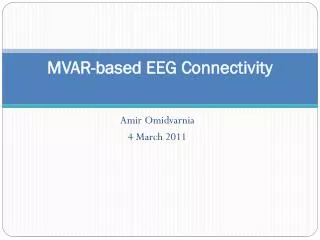 MVAR-based EEG Connectivity