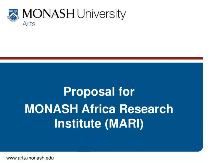 proposal for monash africa research institute mari