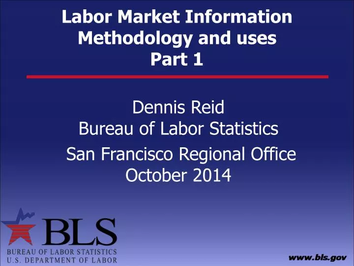 labor market information methodology and uses part 1