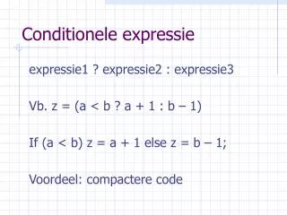 conditionele expressie